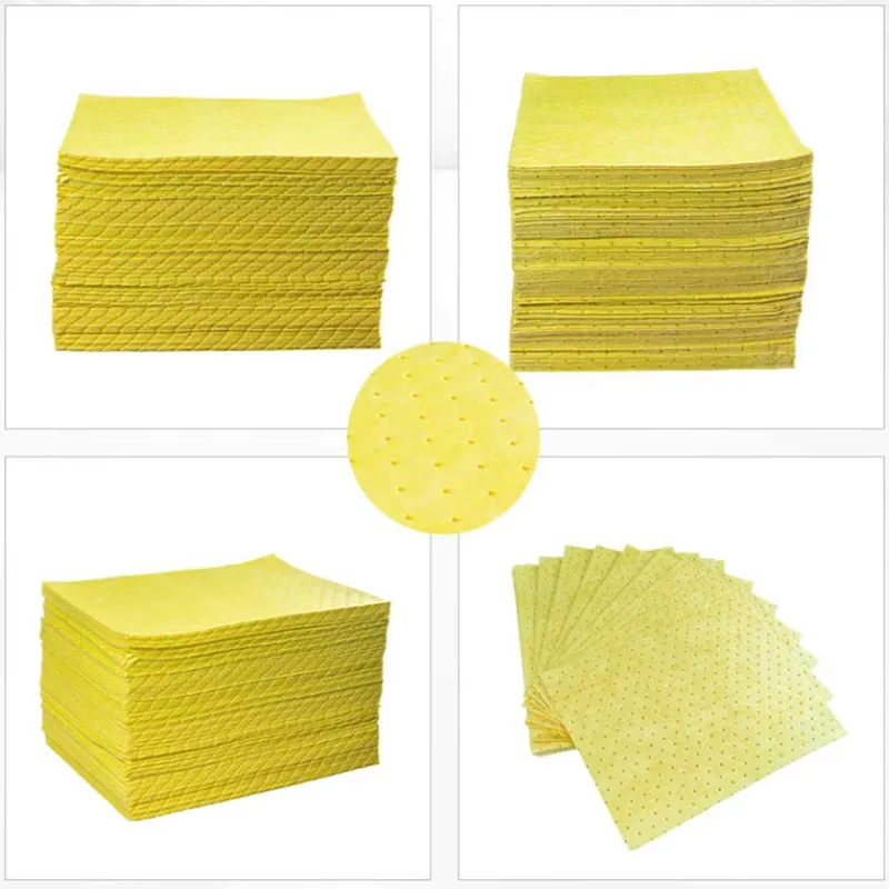 Yellow-chemical-absorbent-pads