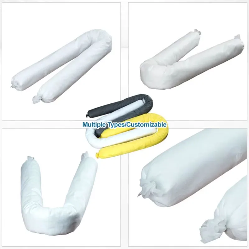 Effective Grey Universal Absorbent Socks for All-purpose Spillage 8 white-oil-absorbent-socks